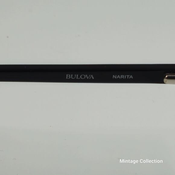 BULOVA NARITA BLACK GOLD 53-16 140 SUNGLASSES EYEGLASSES FULL FRAME WITH CASE main image 8